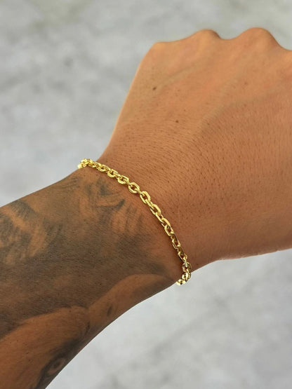 Combo Cadena Forcet 3mm + Dije De Inicial + Pulsera De Regalo 🎁